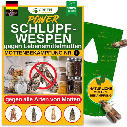 Green Guardia Schlupfwespen gegen Lebensmittelmotten: 3x Lieferungen zur Vollbehandlung / 10 Image
