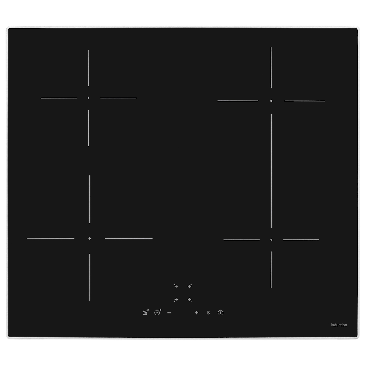 Exquisit Induktionskochfeld, 4 Kochzonen, 7000 W, Booster-Funktion, Brückenfunktion, Touch-Control, Kindersicherung, EKI600-SF-B-R-380 Image