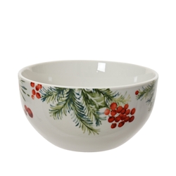 Müslischale Porzellan 14x7cm - Schüssel mit Mistelzweig Motiv Weihnachtsgeschirr Weihnachtsschale Weihnachten Frühstücksgeschirr Schale