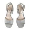 High-Heel-Pumps BUFFALO "Buffalo Buffalo Charlotte Neat - Vegan Glitter", Damen, Gr. 41, silber, Kunstfaser, unifarben, Schuhe