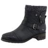 Winterstiefelette MUSTANG SHOES "Fabienne", Damen, Gr. 44, blau (nachtblau), Lederimitat, Textil, Basic, Schuhe, Biker Boots mit Blockabsatz und Zierriemchen
