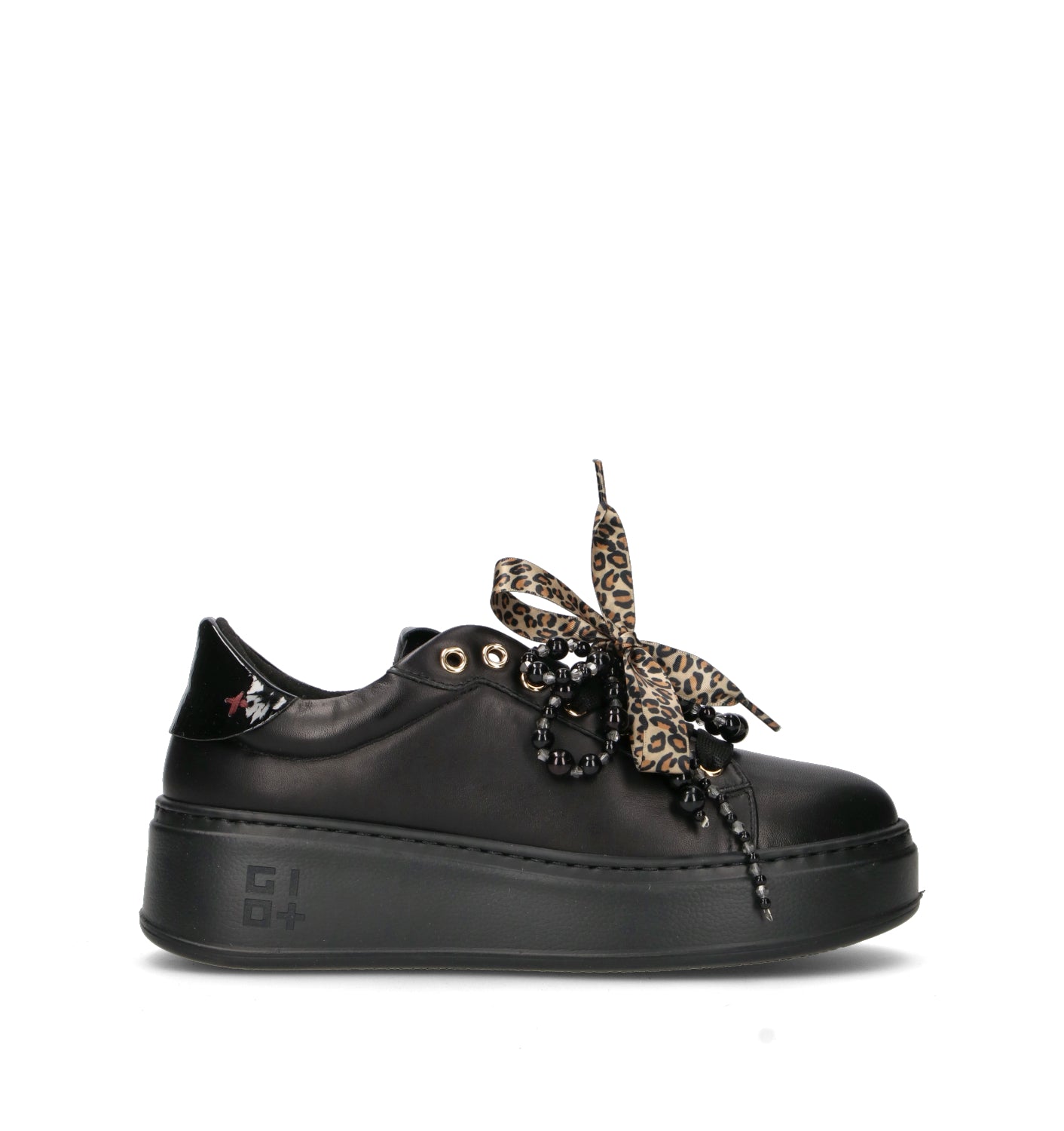 GIO+ Sneaker donna nera in pelle
