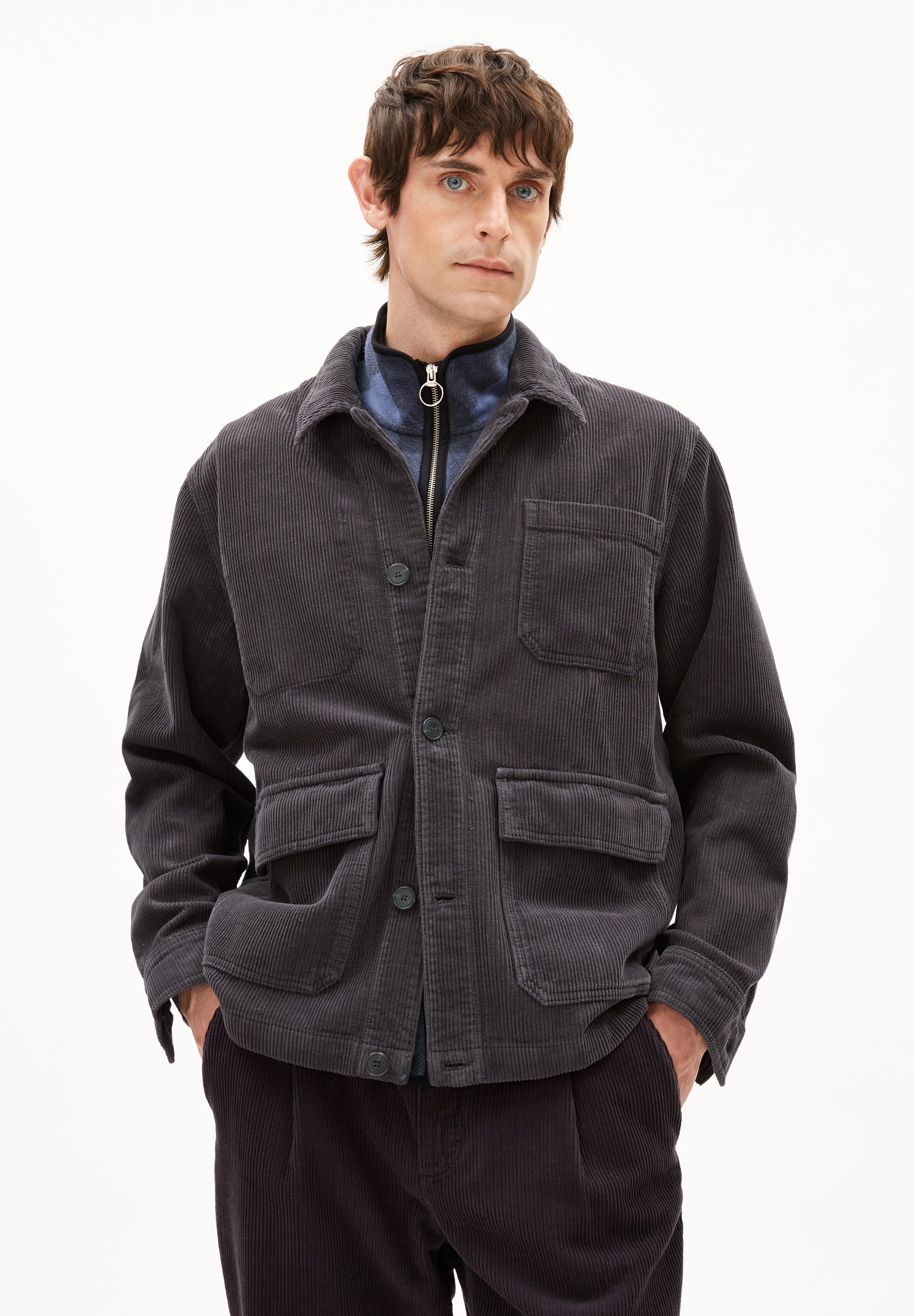 AVAAN | Jacke aus Bio-Baumwoll Mix - anthrazit (L) Image
