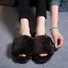 Echte natürliche Pelz schuhe Frau indoor boden hausschuhe hause wolle hausschuhe winter schuhe wohnungen süße dame schuhe