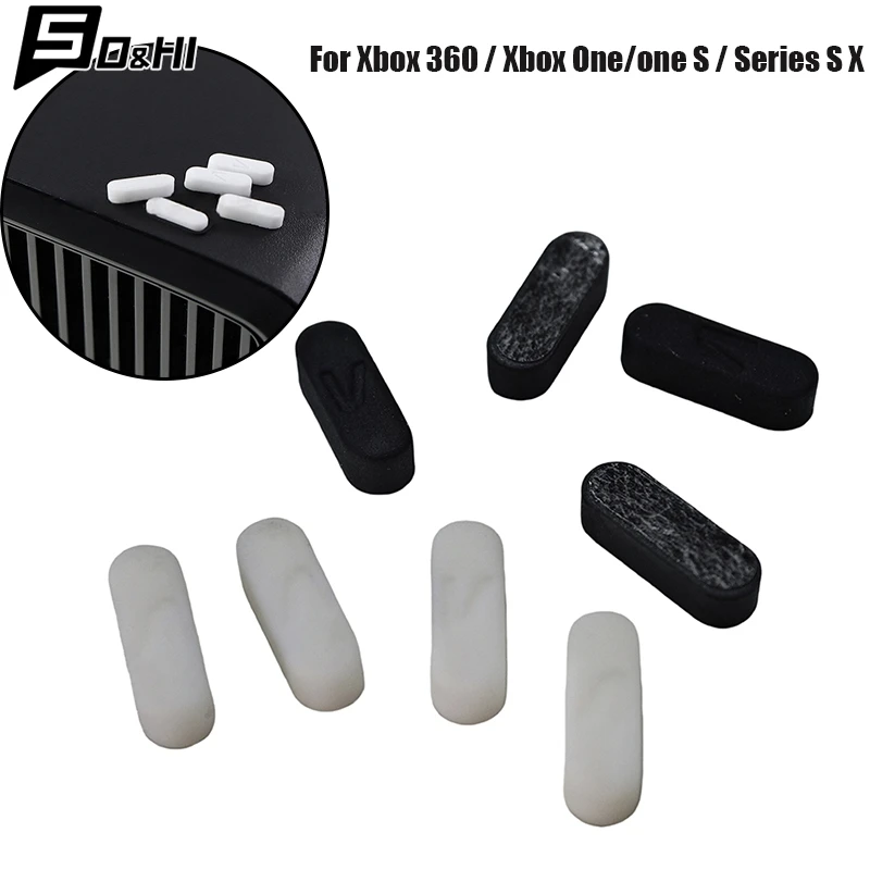 4Pcs Anti-slip Slim Housing Protective Cover For Xbox 360 / Xbox One/one S / Series S X Consoles Rubber Feet