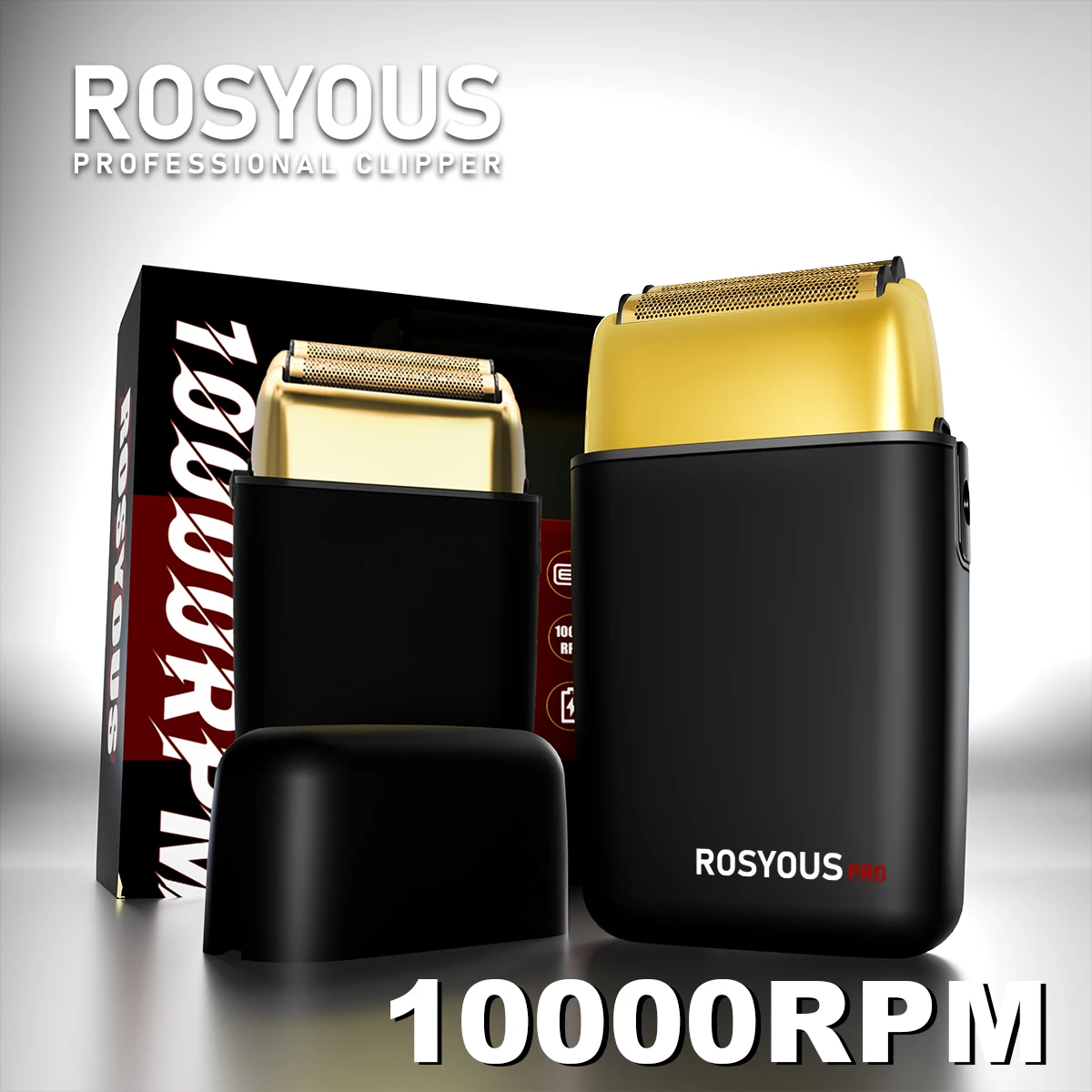 ROSYOUS RS620 Professionelle Haarschneidemaschine Herren Elektrorasierer Doppelfolie 10000 U/min USB-Schnittstelle 800 mAh Friseursalon Image