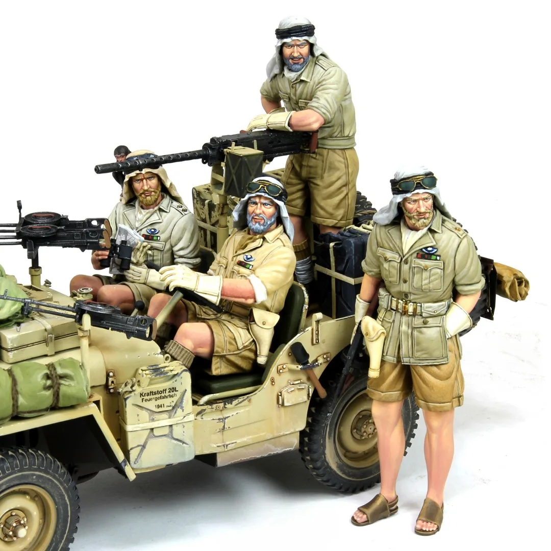 kit modello kit resina 35767 WWII British SAS 14 Ton Patrol Car Crew