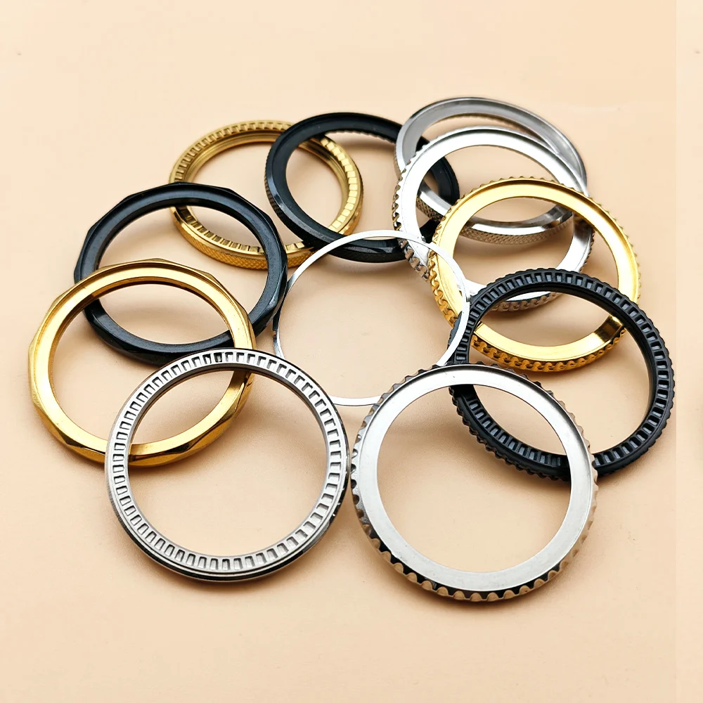 Maßgeschneiderte 41 mm SKX007 Lünette und Stahllünette mit Federklick, passend für SKX007 SKX009 SRPD-Uhrengehäuse für 38 mm Lünetteneinsatzring Image