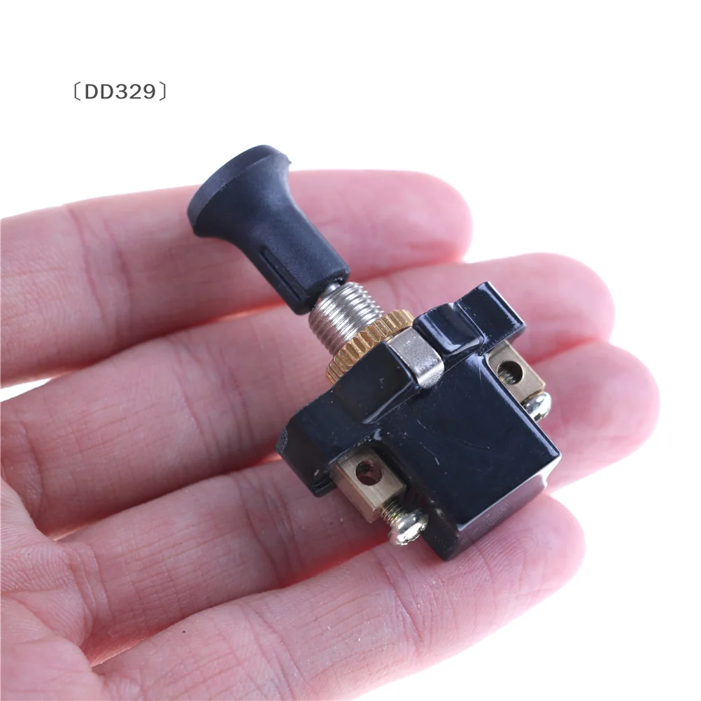 ómDD329 Parque Hochleistungs-Ein-Aus-Schalter mit langem Druckknopf, 12-V-Schraubklemmen, universeller Netzschalter für Autos und LKWs Image