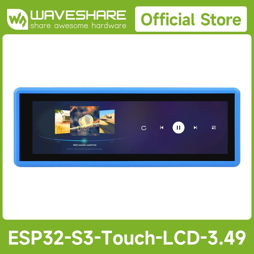 Waveshare ESP32-S3 Hochleistungs-Entwicklungsboard mit kapazitivem 3,49-Zoll-IPS-Touchdisplay 172×640, ESP32-S3R8 Dual-Core Image