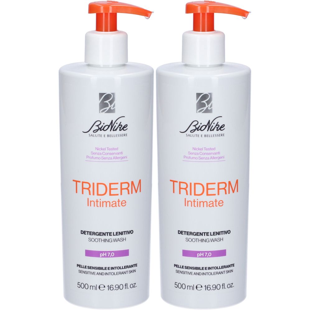 BioNike Triderm Intimate Detergente Lenitivo pH 7.0 2x500 ml Soluzione