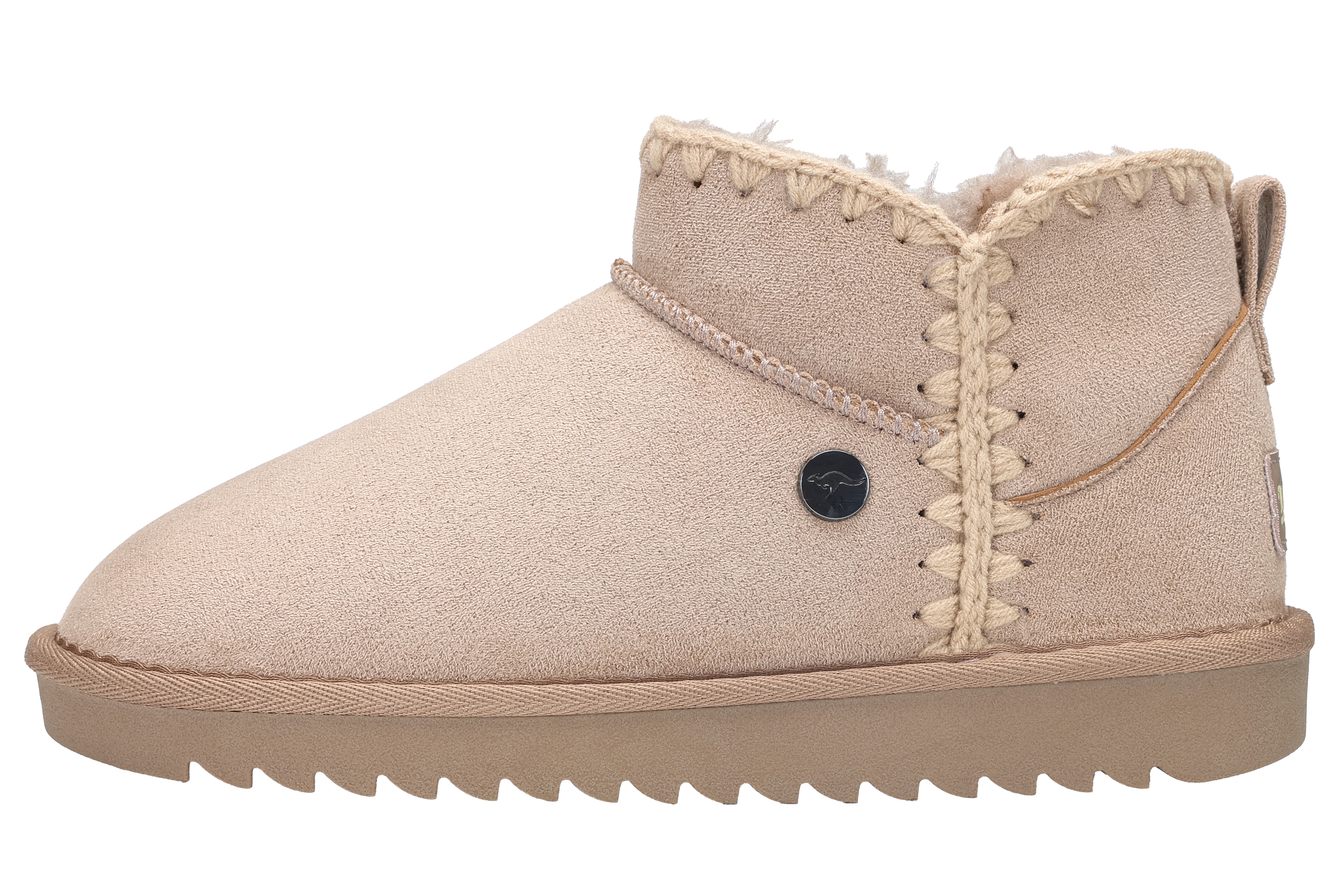 Schlupfboots KANGAROOS "K-UW MOCK", Damen, Gr. 36, stone braun, beige, Textil, Schuhe