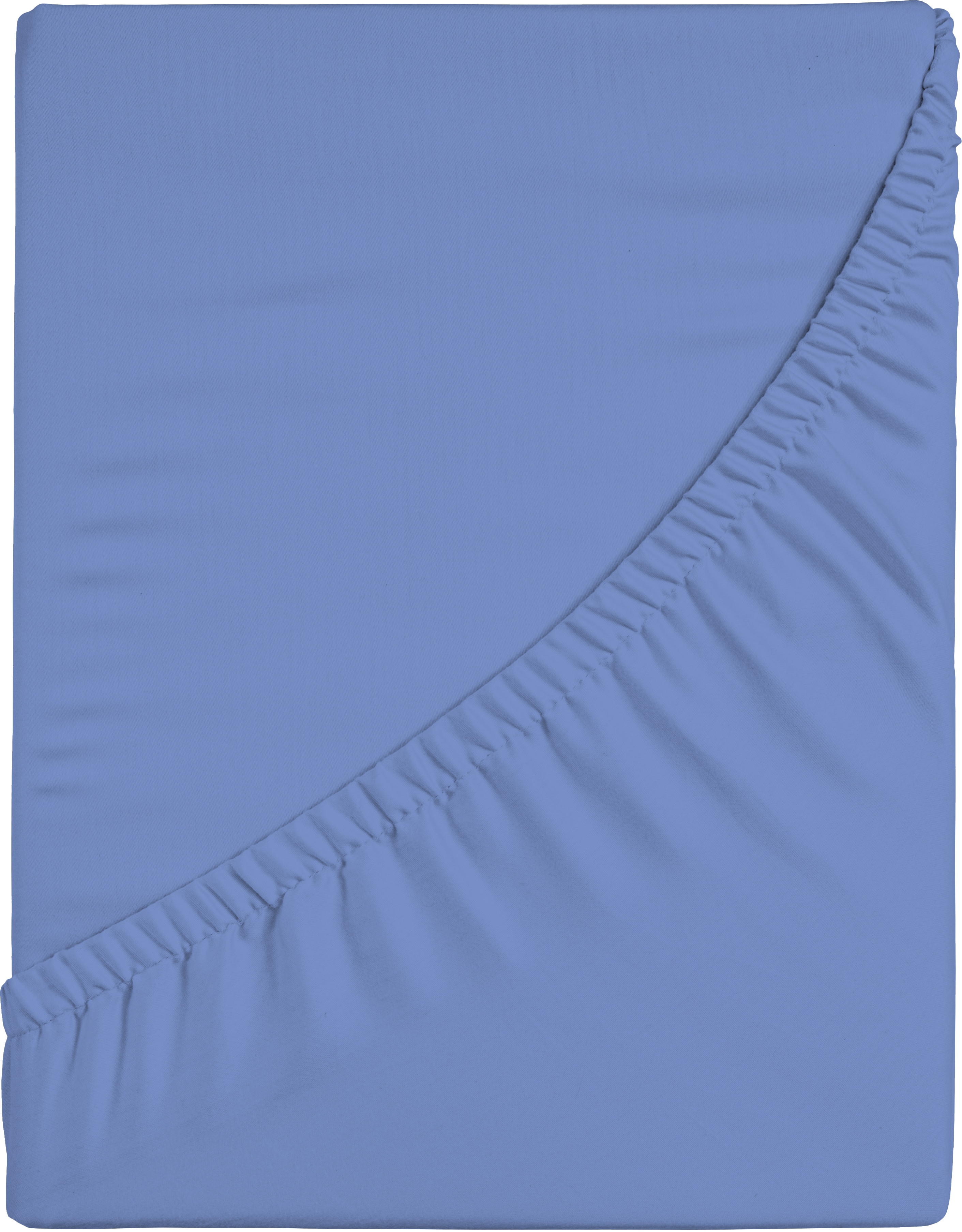 Spannbettlaken BELLANA "bellana premiumstretch", blau (mittelblau), 1 Stk., Jersey-Elasthan, 90-120x200-220, Jersey-Elasthan, Obermaterial: 95% Baumwolle, 5% Elasthan, Bettlaken, super elastisch Image