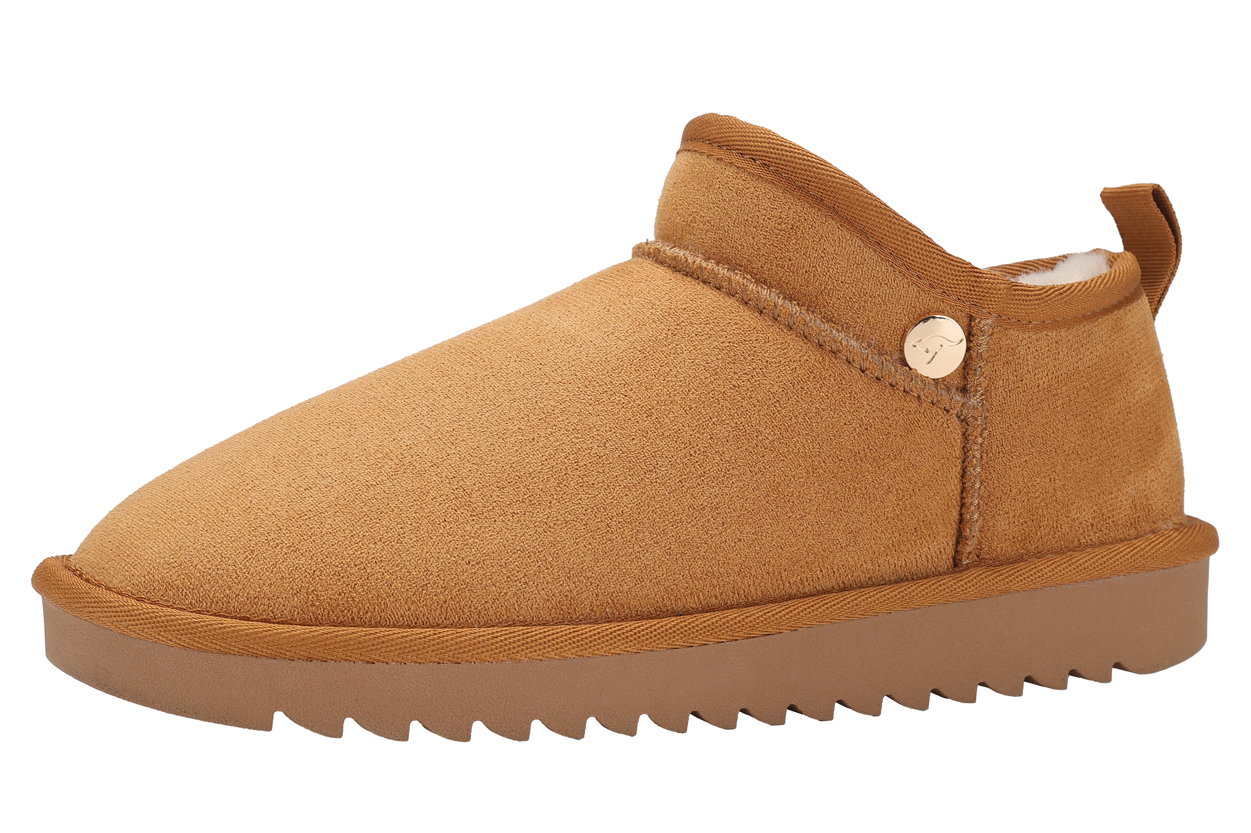 Schlupfboots KANGAROOS "K-UW MELBO", Damen, Gr. 42, braun (tan), Textil, Sportlich, Schuhe, Winterboots, Snowboots, Winterschuhe, gefüttert