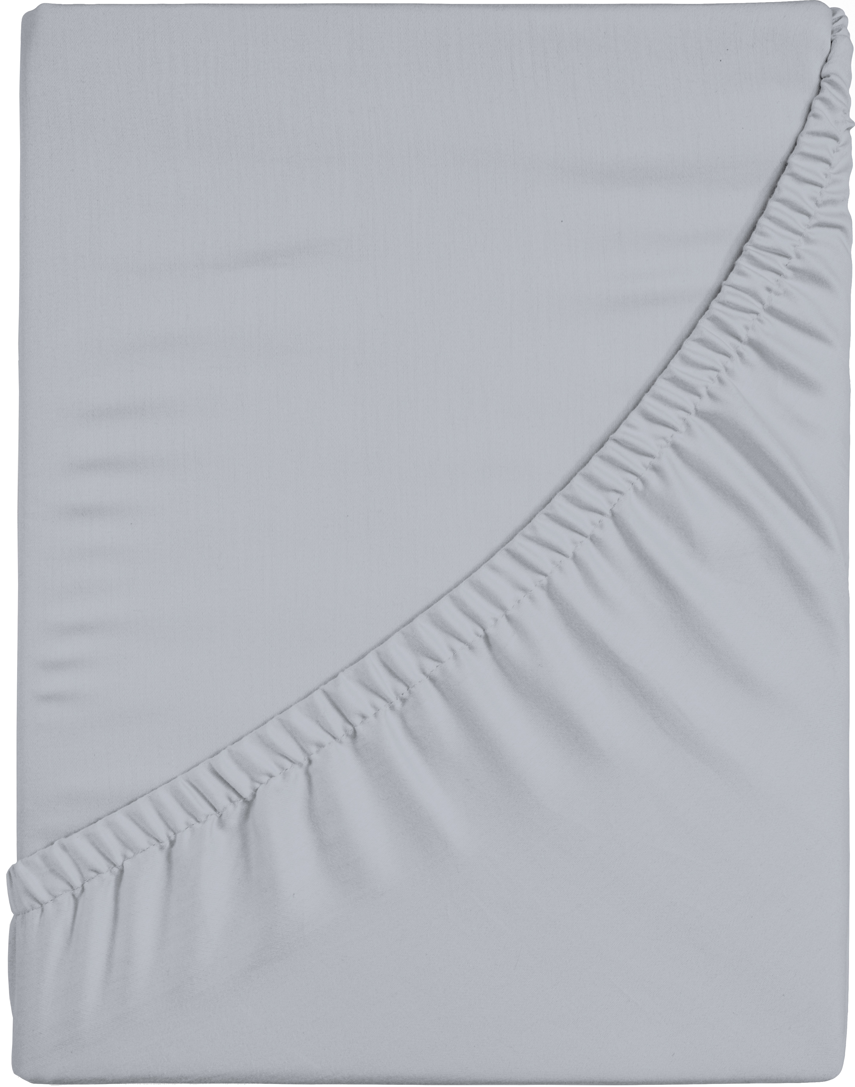 Spannbettlaken BELLANA "bellana premiumstretch", steel, 1 Stk., Jersey-Elasthan, 90-120x200-220, Jersey-Elasthan, Obermaterial: 95% Baumwolle, 5% Elasthan, Bettlaken, super elastisch Image