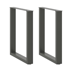 vidaXL Esstischbeine U-Form 2 Stk. Anthrazit 70x(72-73) cm Stahl Image
