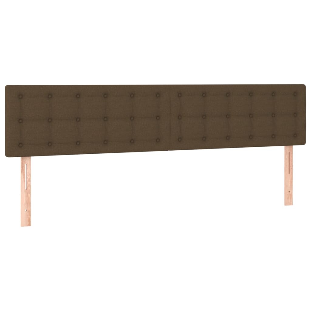vidaXL Kopfteile 2 Stk. Dunkelbraun 100x5x78/88 cm Stoff Image