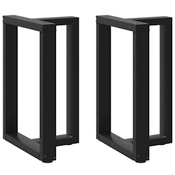 vidaXL Esstischbeine T-Form 2 Stk. Schwarz 60x35x(72-73) cm Stahl Image