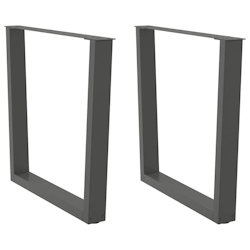 vidaXL Esstisch Beine V-Form 2 Stück Anthrazit 90x(72-73,3) cm Stahl Image