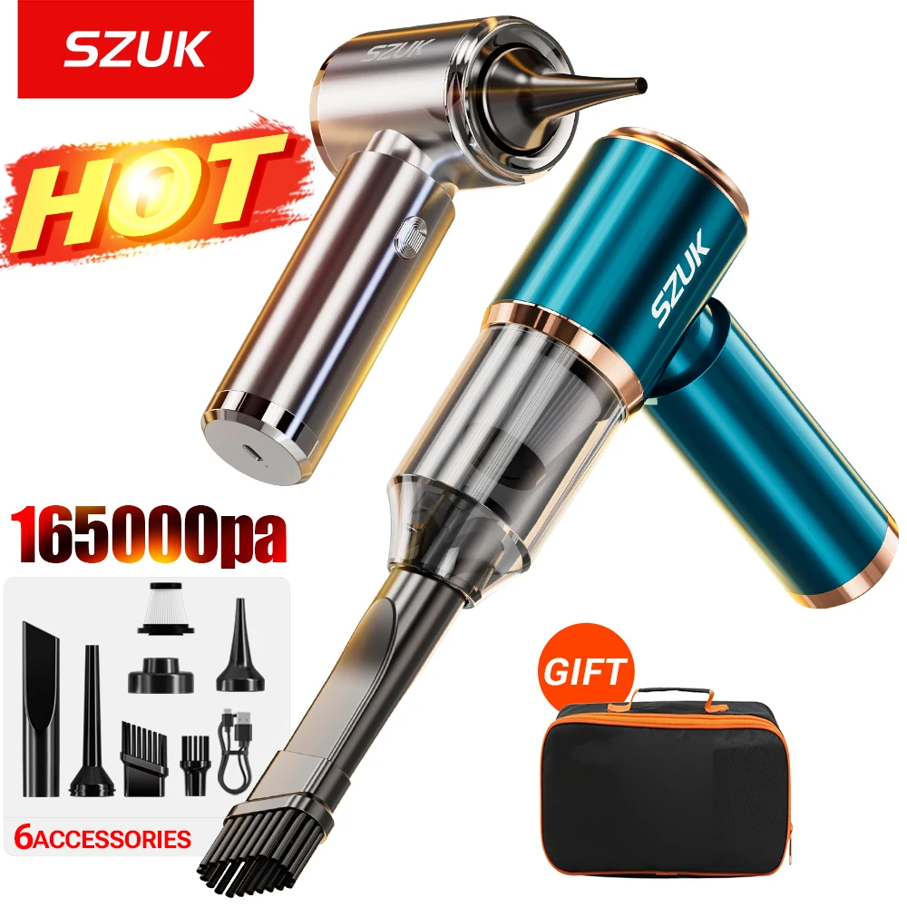 SZUK nouveau Mini aspirateur de voiture 165000Pa aspirateur sans fil aspiration puissante aspirateur Portable à main pour voiture aspirateurs sans fil aspirateur pour voiture aspirateur maison
