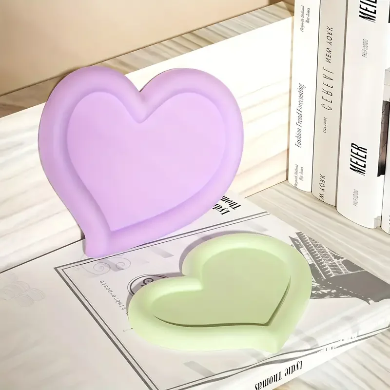 Herz Tablett Harz Silikon Form Kristall Kleber Transparent Harz Gips Schale Herz-förmigen Gips Silikon Form Hause Schmuck