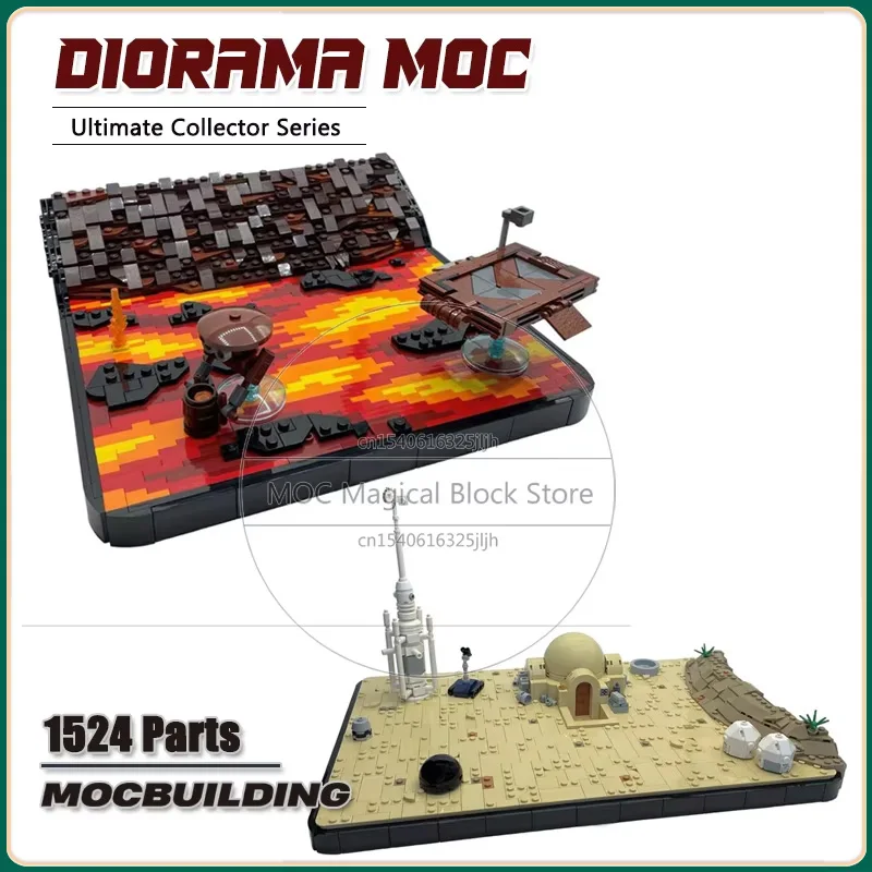 Homestead Diorama MOC Bausteine Film Szene Basis Technologie Ziegel DIY Montage Display Architektur Modell Spielzeug Weihnachten Geschenke Image