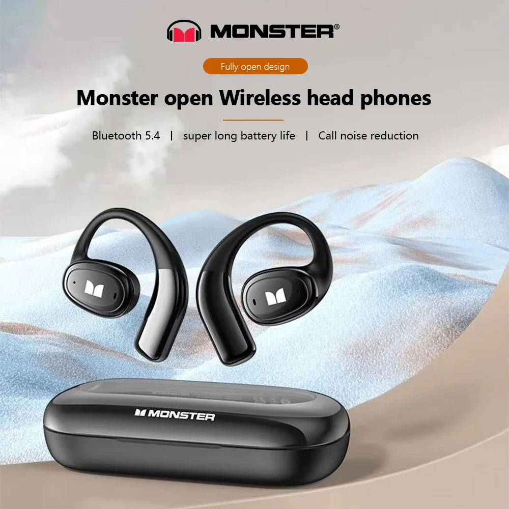 Monster AC311 Kabellose Over-Ear-Kopfhörer, Bluetooth 5.4 AI, Musik-Ohrhörer mit Geräuschunterdrückung und Mikrofon, Sport-Fahrrad-Kopfhörer Image