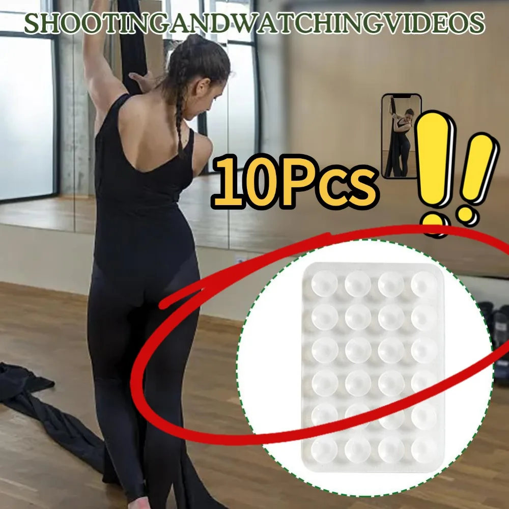 10 Teile/satz Transparent Saugnapf Silikon Telefon Unterstützung aufkleber Saug Pad telefon halter Unterstützt Klebstoff Gummi Sucker Pad Image