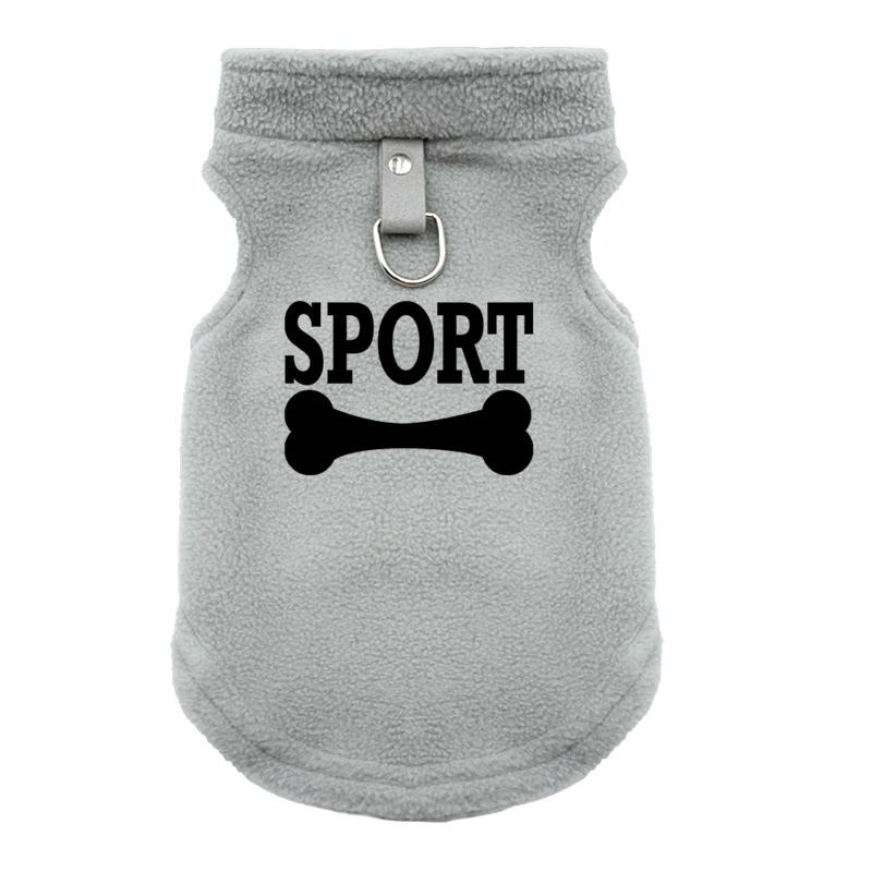 Warme Fleece-Hundekleidung, Haustier-Hundejacke, Weste mit D-Ring für kleine Hunde und Katzen, Kleidung, französische Bulldogge, Kostüme, Chihuahua-Mantel Image