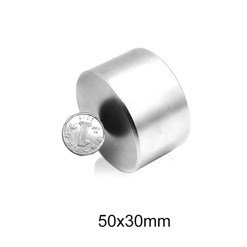 50 x 30 mm große runde Magnete 50 mm x 30 mm leistungsstarker Magnet 50 x 30 mm für Heimkühlschränke, Büros DIY 50 x 30 mm