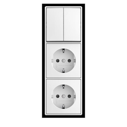 Busch-Jaeger Kombination Wippschalter 2601/5/20/2 EAPBJ524 2TKA00005546 Image