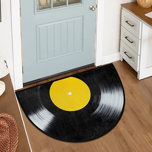 Halbrunder Kristallvelours Fußmatte für den Eingangsbereich weicher rutschfester maschinenwaschbarer Fußteppich einfaches nordisches Design mit Aufzeichnung fleckenresistent langlebig saugfähig Image