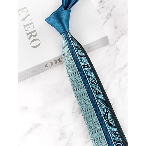 Herren-Krawatte aus Polyester mit klassischem Muster, schmale formelle Krawatte in mehreren Farben, Weihnachtsgeschenk-Accessoire für Hochzeiten, Geschäfts- und Feiertagspartys Image