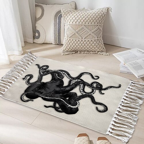 Berberteppiche Plüschteppich für Schlafzimmer und Wohnzimmer dicker Schaumstoff mit vollständiger Abdeckung Puzzleteppich weicher rutschfester maschinenwaschbarer Teppich für die Wohnkultur Image