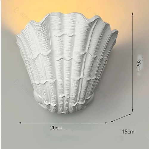 Shell gips wand lampe led e27 wabi-sabi barock kunst dekorative wand montiert schlafzimmer Image