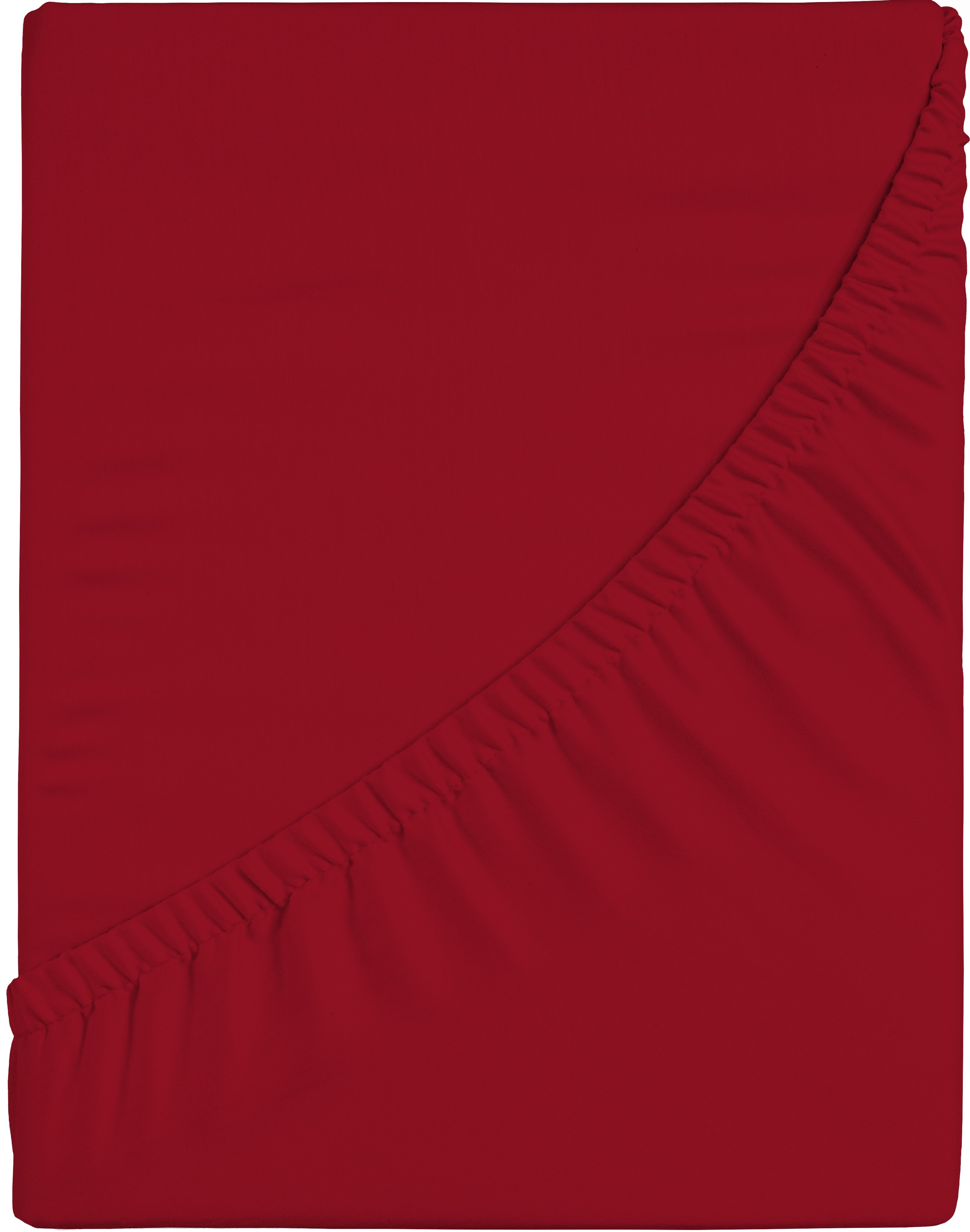 Spannbettlaken BELLANA "bellana premiumstretch", rubin, 1 Stk., Jersey-Elasthan, 180-200x200-220, Jersey-Elasthan, Obermaterial: 95% Baumwolle, 5% Elasthan, Bettlaken, super elastisch Image