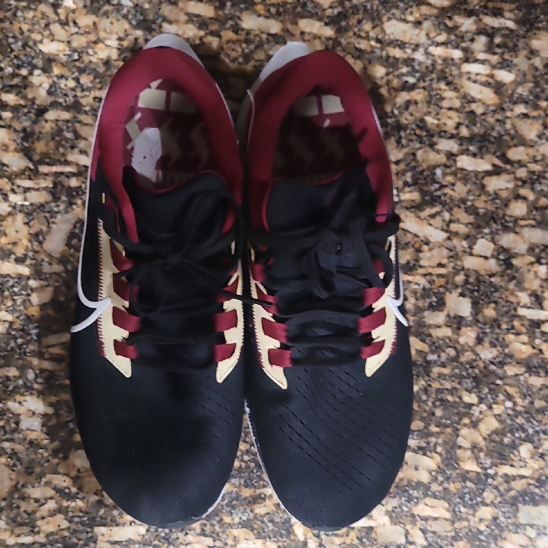 Nike Shoes | Fsu Nike Men's Black And Burgundy Athletic Shoes. M8 / W10 Unisex. Gently Used | Color: Black/Red | Size: 8