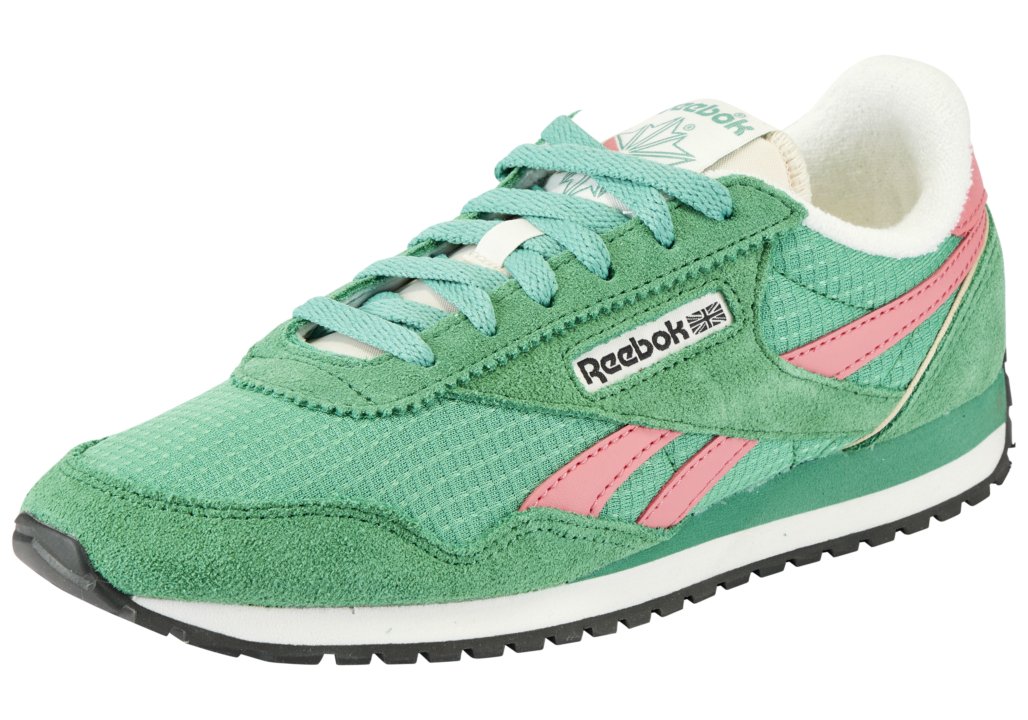 Sneaker REEBOK CLASSIC "CLASSIC AZ", Damen, Gr. 41, upgrade grün, upgrade grün, passion pink, Leder, Synthetik, Textil, Schuhe Sneaker