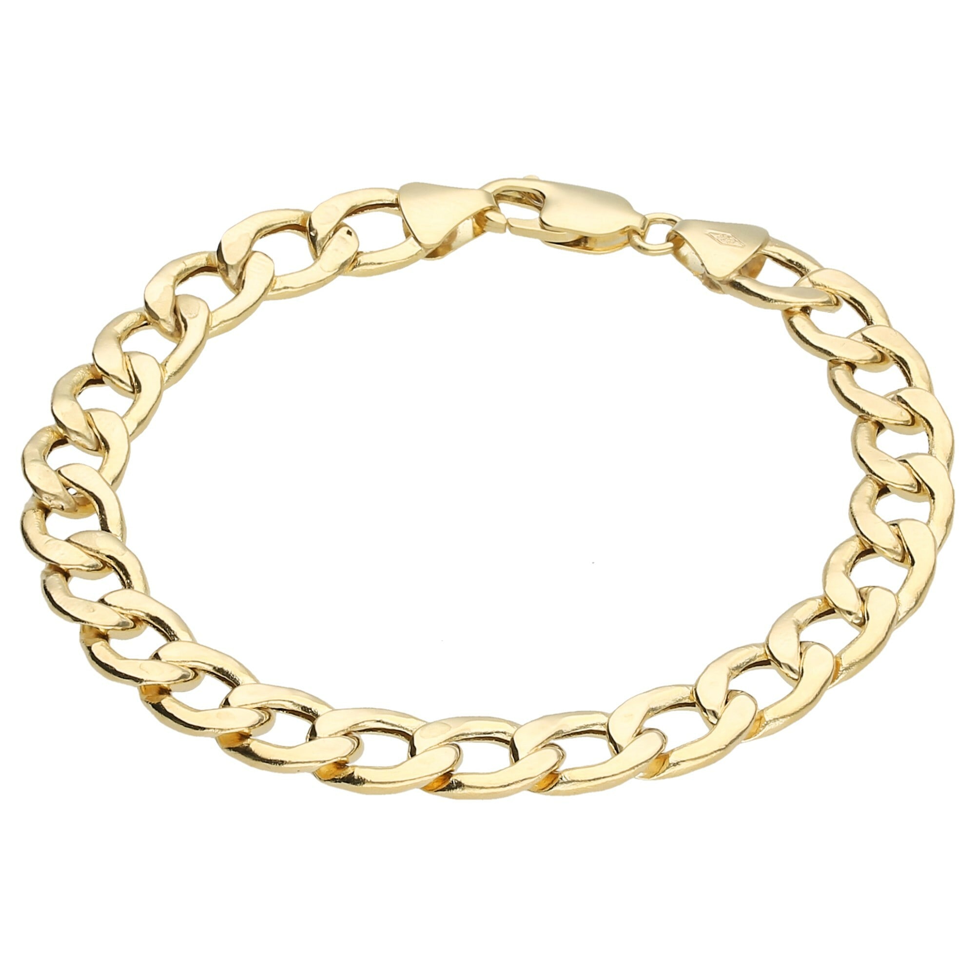 Panzerarmband LUIGI MERANO "glanz, Gold 333" Gr. 21, gold, Armbänder, 21cm, Gelbgold 333 Image