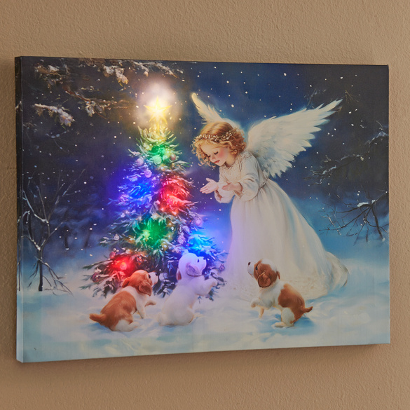 LED Bild Weihnachtsengel Image