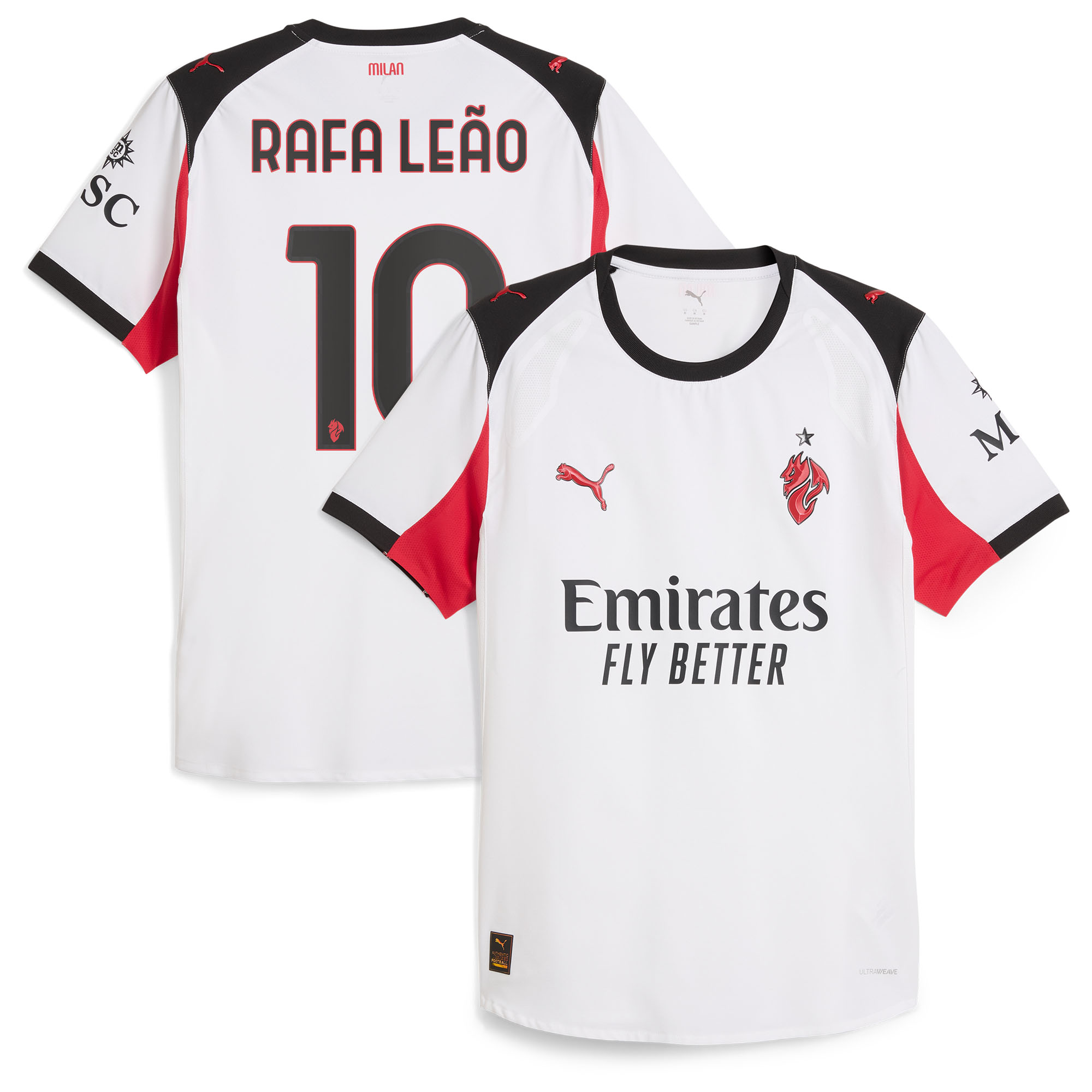 AC Milan PUMA Authentic Auswärtstrikot 2025-26 mit Aufdruck Rafa Leão 10 Image
