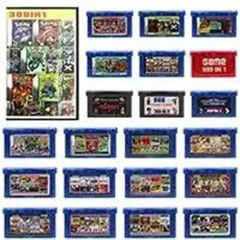 32 Bit GBA Game Cartridge All in One Combo Card 150-999 Games 12-369-in-1 For GBA SP DS Video Game Console Card