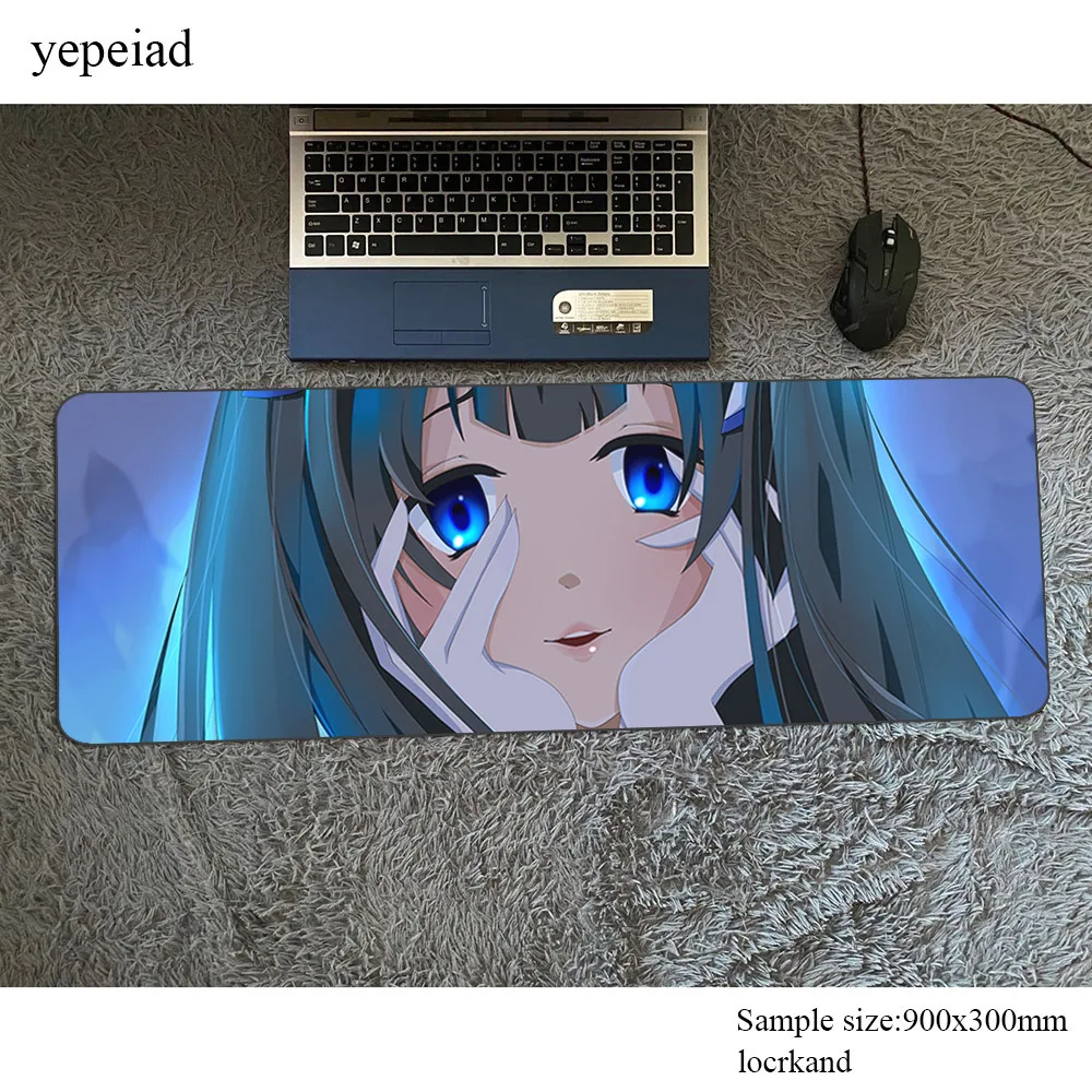 DanMachi padmouse 3d gaming mousepad game 900x300x4mm large mouse pad gamer computer desk HD pattern mat notbook mousemat pc