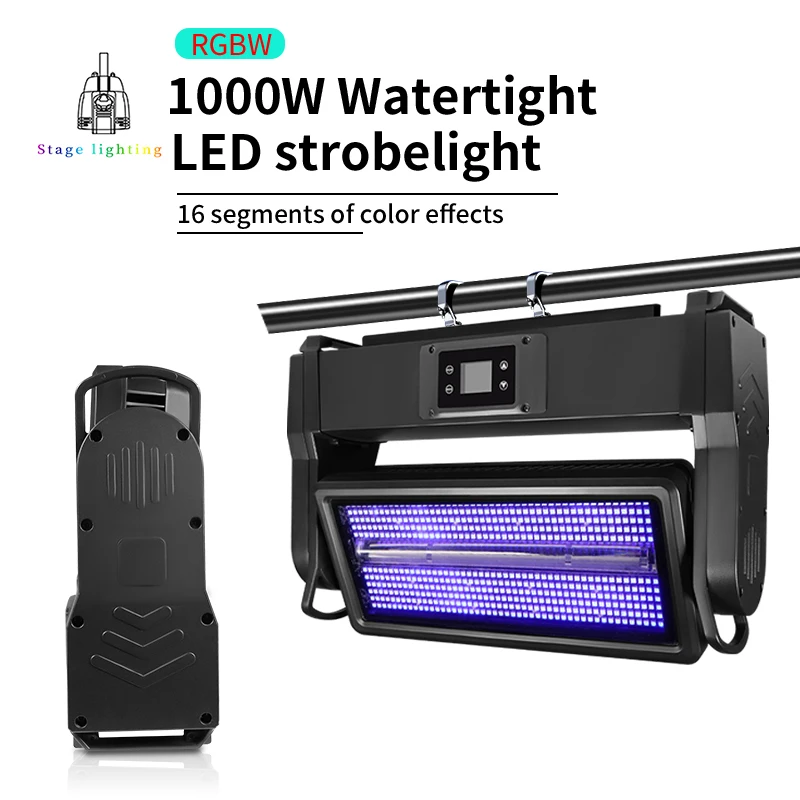 1000 W DMX superhelle DJ-Wandfluter-Lichtleiste, LED-Blitzlicht, geeignet für Außenauftritte, wasserdichte Stroboskop-Moving-Head-Lichtleiste