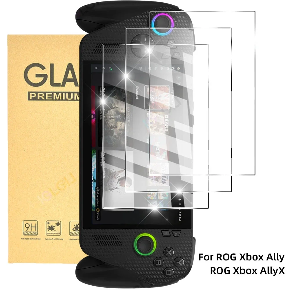 9H Tempered Glass Screen Protector for ROG Xbox Ally X Anti-Scratch HD Protective Film Gaming Handheld Console Accessories