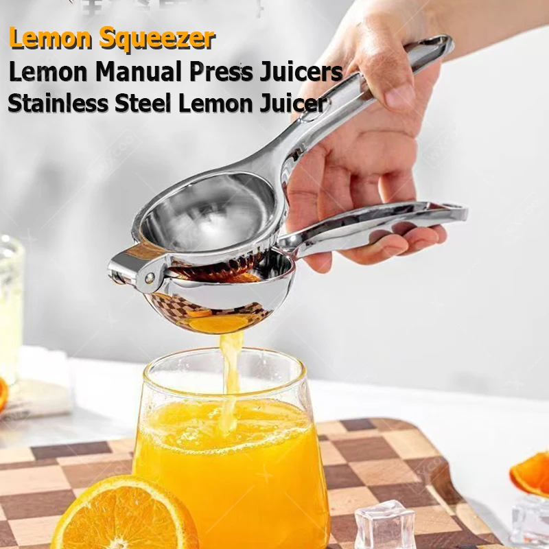 Lemon Squeezer Manual Citrus Juicer Stainless Steel Lime Squeezer Lemon Juicer Squeezer Lemon Pressing Juicer Easy to Clean