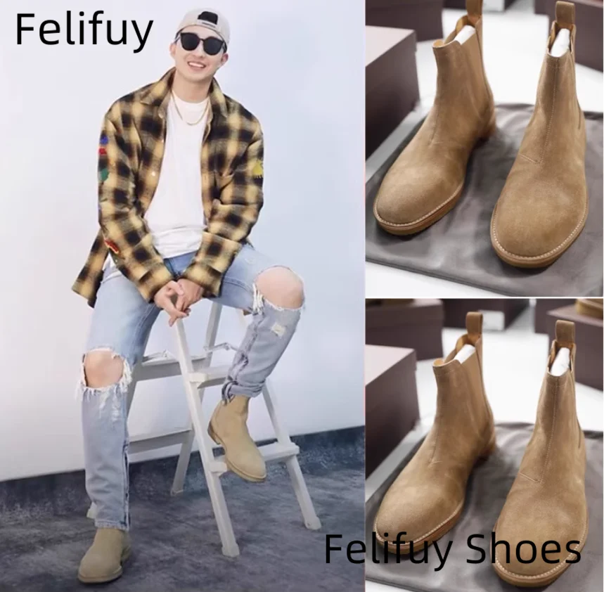 Schwarz männer Retro Cowboy Stiefel Aus Echtem Leder Schuhe Chelsea Spitz Männer Stiefel Schnalle Männliche Stiefeletten Herbst Winter Schuhe
