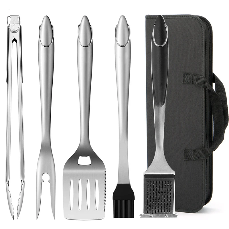 Edelstahl Grill Werkzeug Set Bratpfanne Zubehör Set Multifunktionale Outdoor Grill Camping Kochen Grill Utensilien Set Image