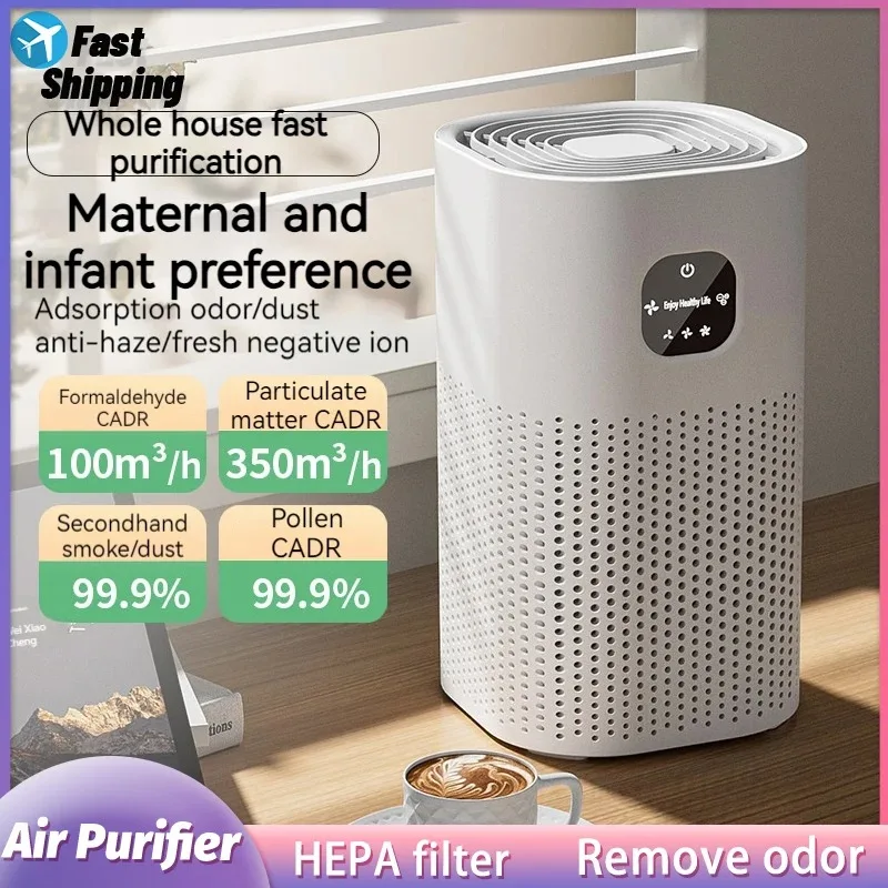 Negativ-Ionen-Luftreiniger mit HEPA-Filter, Rauchentferner, Luftreiniger, Negativ-Ionen-Reinigungsmaschine, Geruchsbeseitiger-Maschine Image