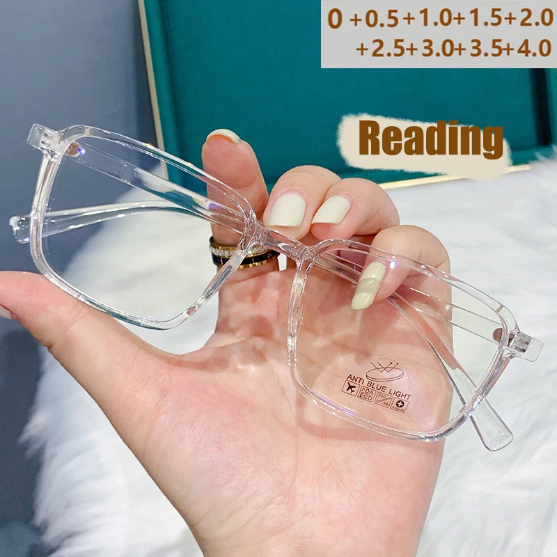 Neue Anti-blau Licht Lesebrille Für Frauen Mit Tr Vintage Kleine Quadratische Rahmen Für Männer Lesebrille TR10688 Image